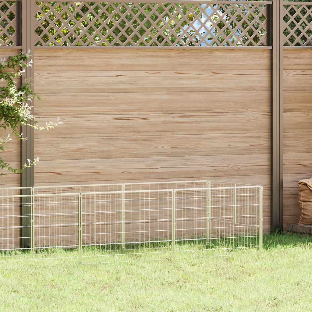 Dog Kennel Silver 8 m² Steel