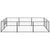 Dog Kennel Black 6 m² Steel