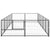 Dog Kennel Black 10 m² Steel