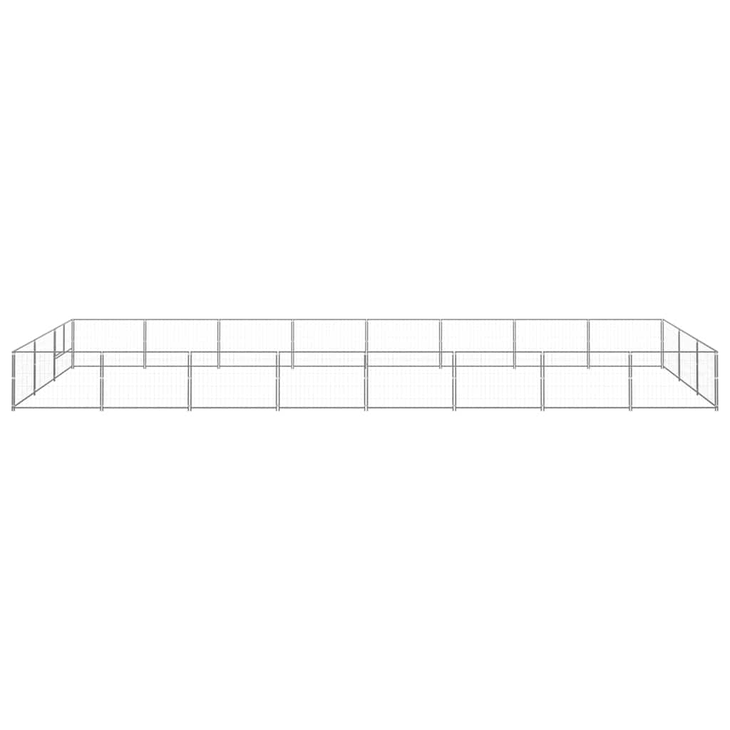Dog Kennel Silver 24 m² Steel