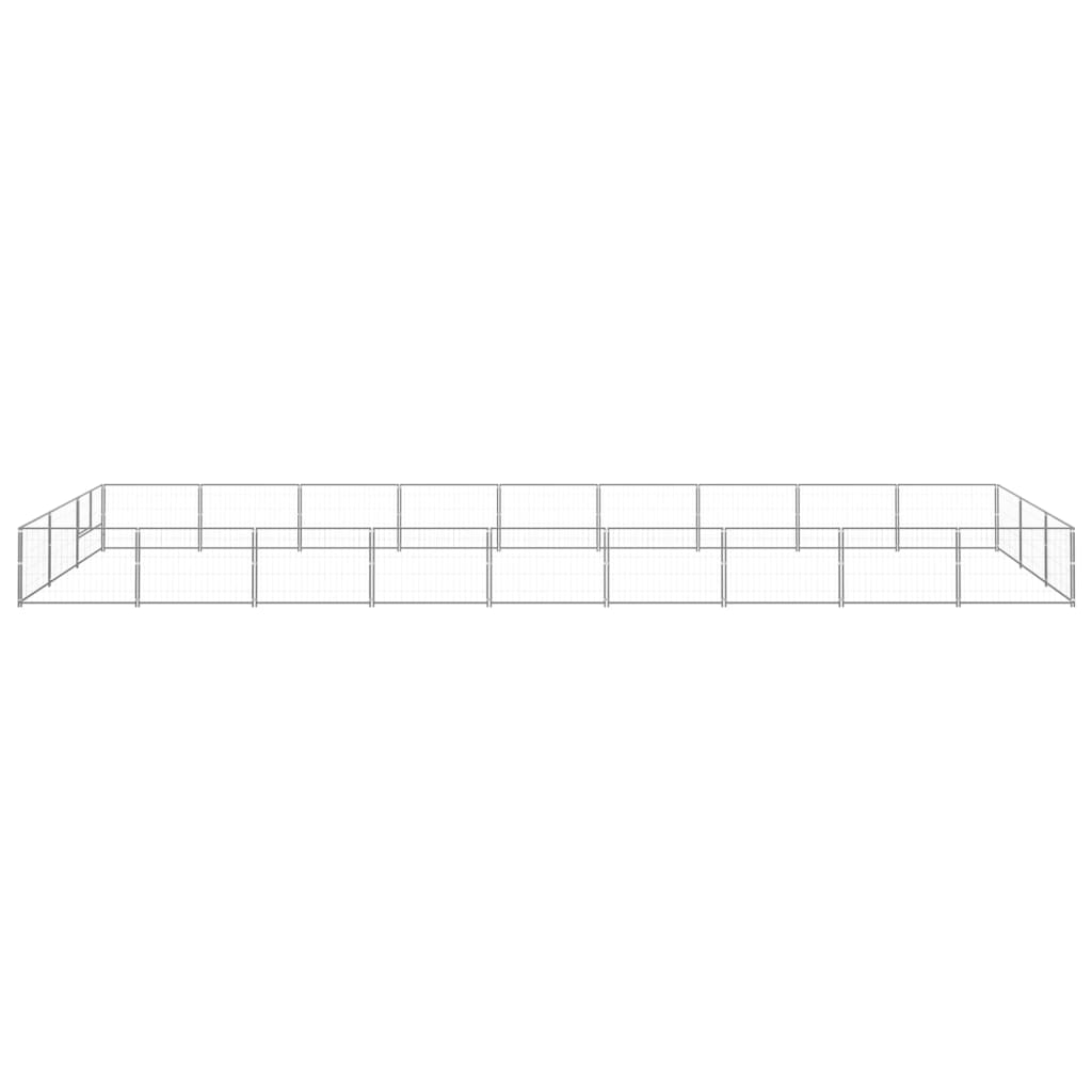 Dog Kennel Silver 27 m² Steel