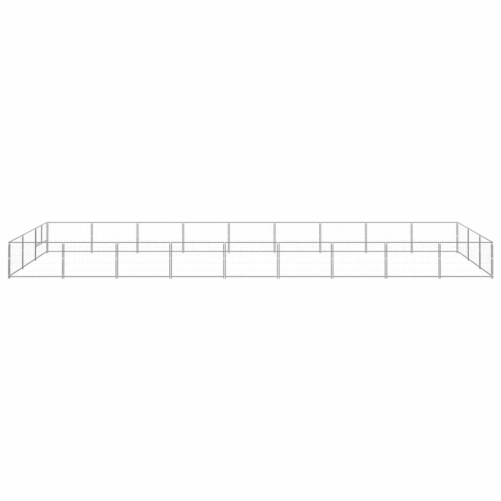 Dog Kennel Silver 27 m² Steel
