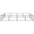 Dog Kennel Black 16 m² Steel