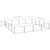 Dog Kennel Silver 16 m² Steel