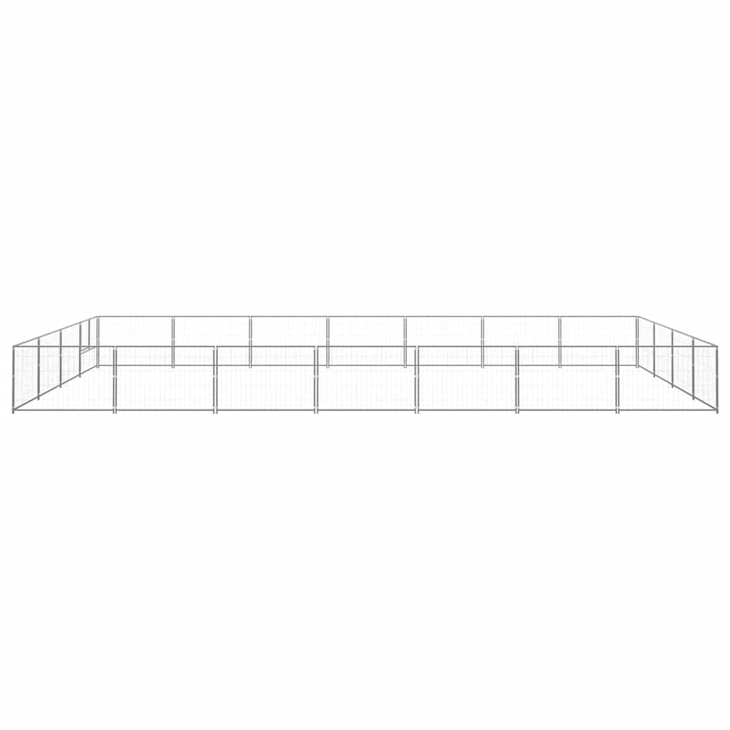 Dog Kennel Silver 28 m² Steel