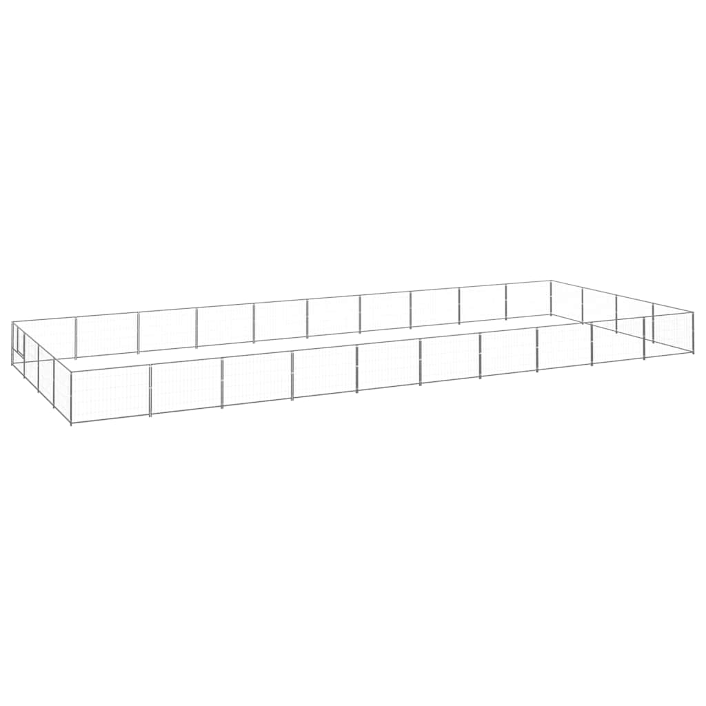 Dog Kennel Silver 40 m² Steel