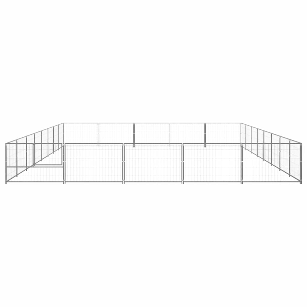 Dog Kennel Silver 40 m² Steel