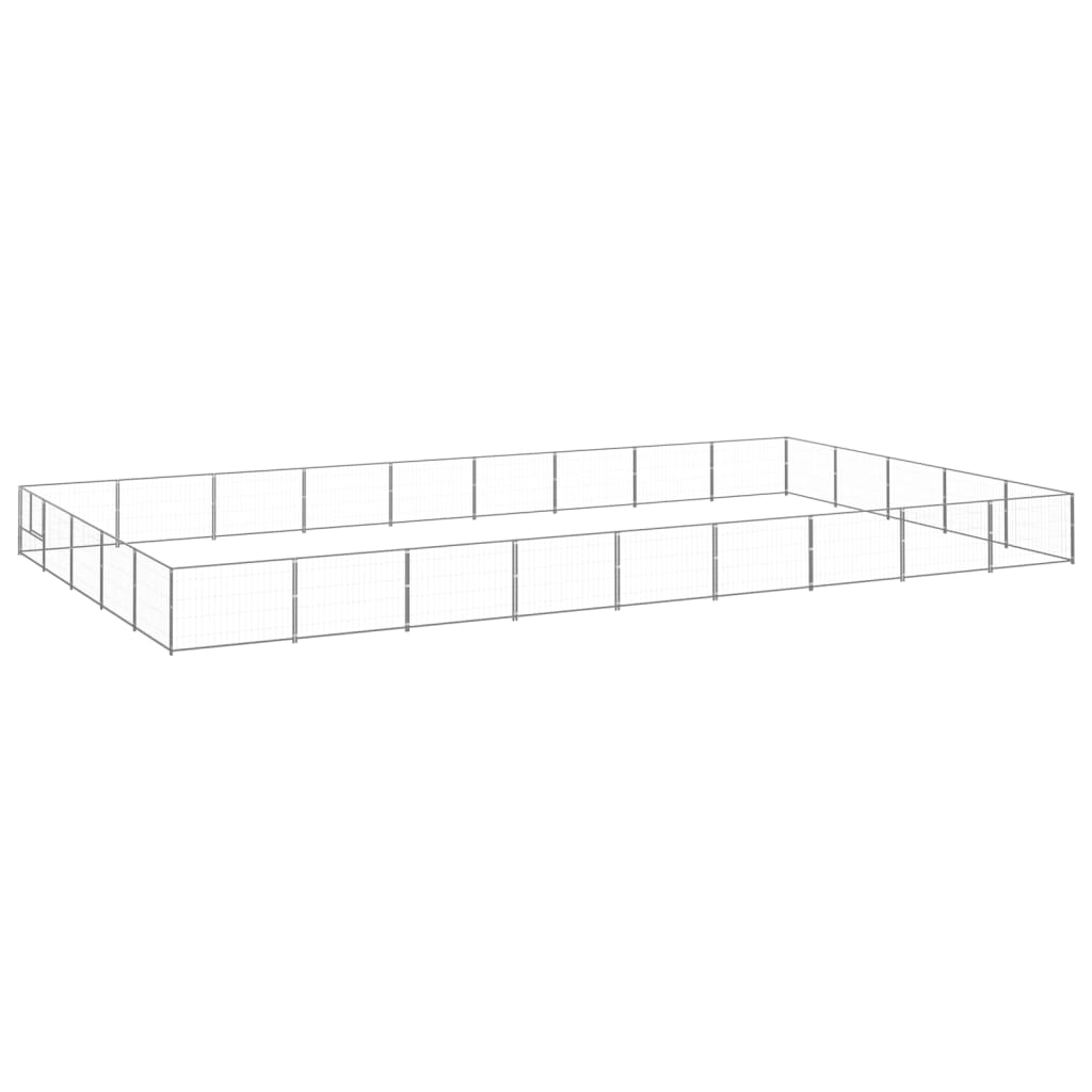 Dog Kennel Silver 45 m² Steel