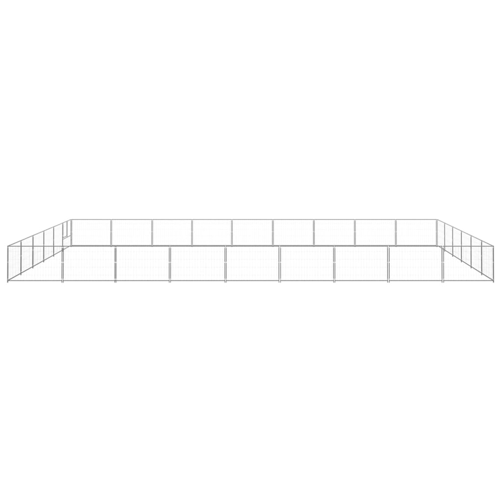 Dog Kennel Silver 54 m² Steel