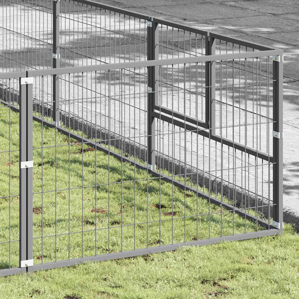 Dog Kennel Silver 63 m² Steel
