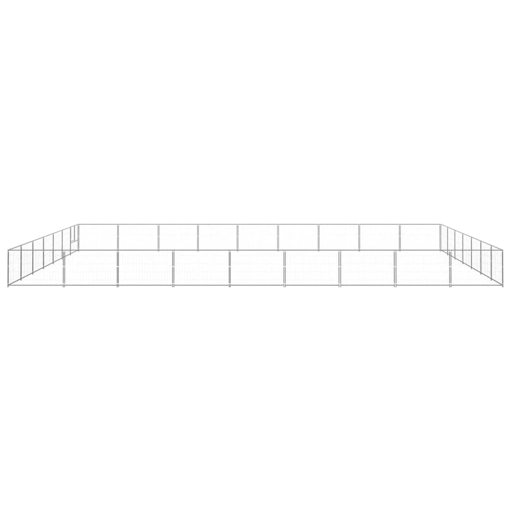 Dog Kennel Silver 63 m² Steel