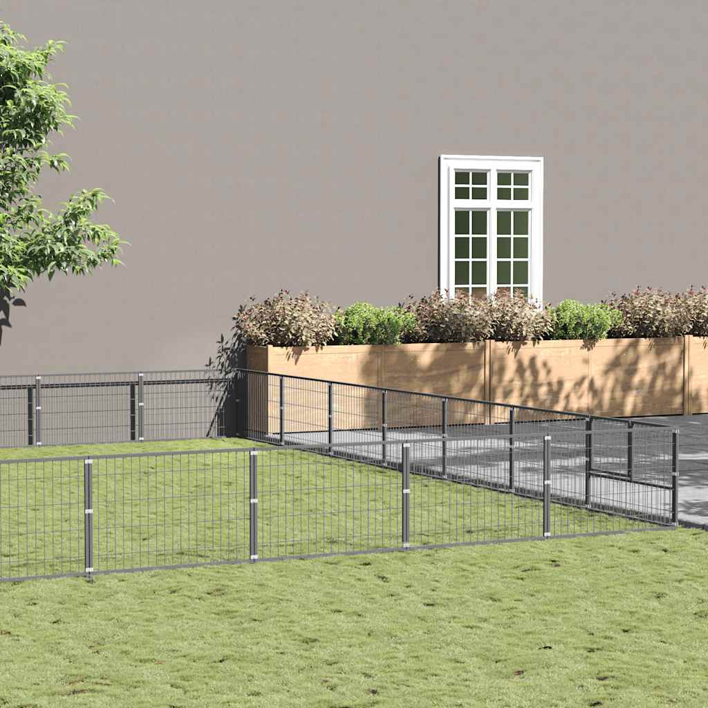 Dog Kennel Silver 70 m² Steel
