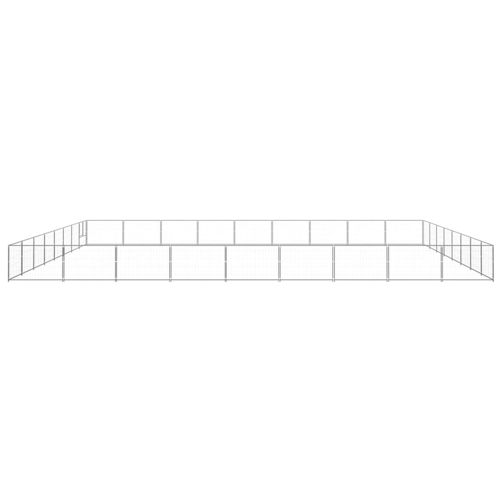 Dog Kennel Silver 72 m² Steel