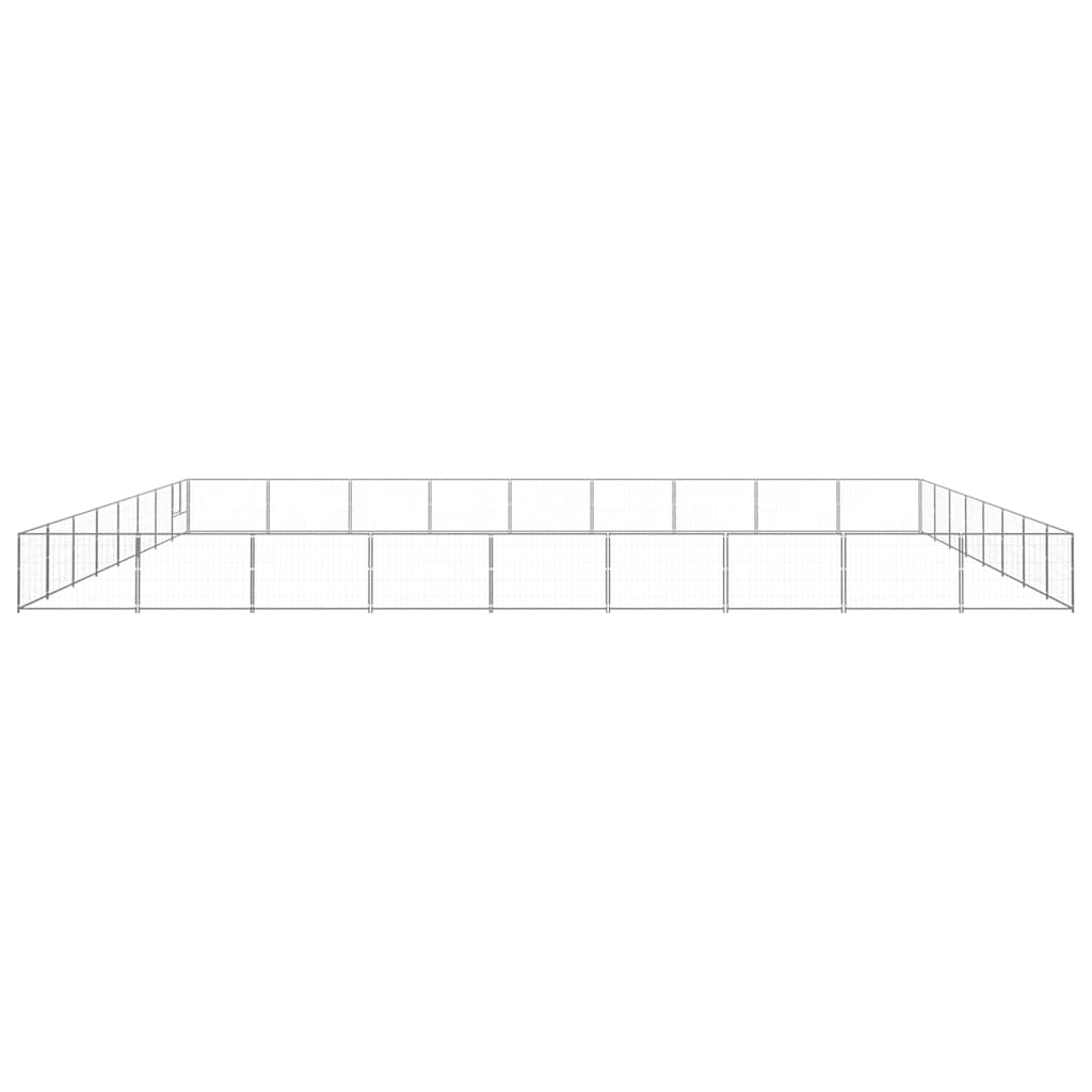 Dog Kennel Silver 72 m² Steel