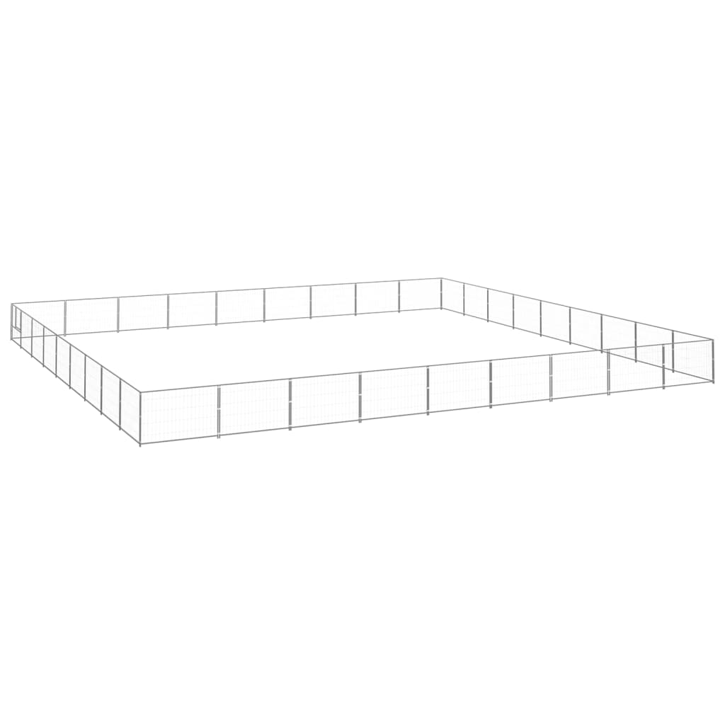 Dog Kennel Silver 81 m² Steel