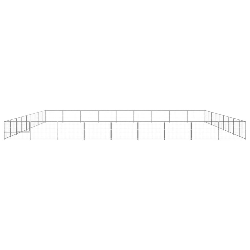 Dog Kennel Silver 81 m² Steel
