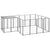 Dog Kennel Black 6.05 m² Steel