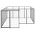Dog Kennel Black 6.05 m² Steel
