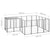 Dog Kennel Black 6.05 m² Steel