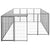 Dog Kennel Black 10.89 m² Steel