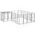 Dog Kennel Black 8.47 m² Steel