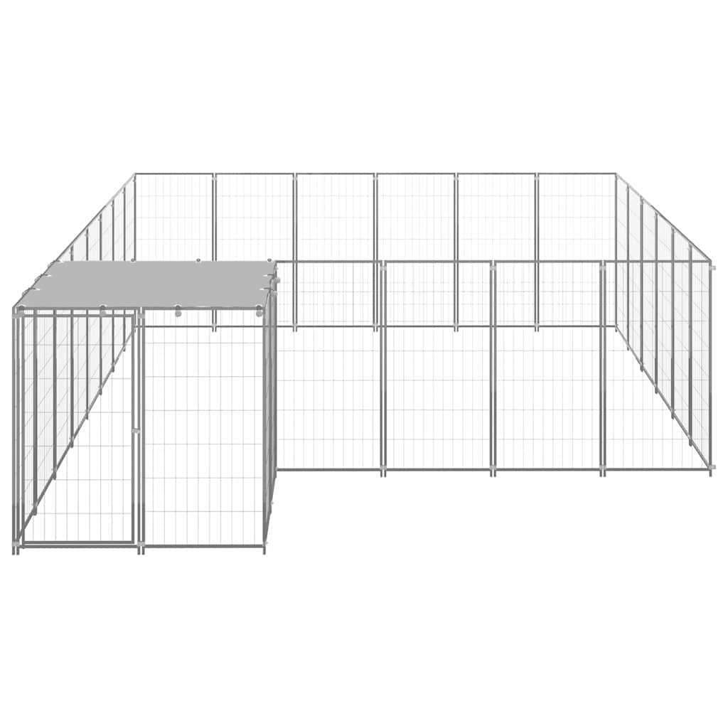 Dog Kennel Silver 12,1 m² Steel