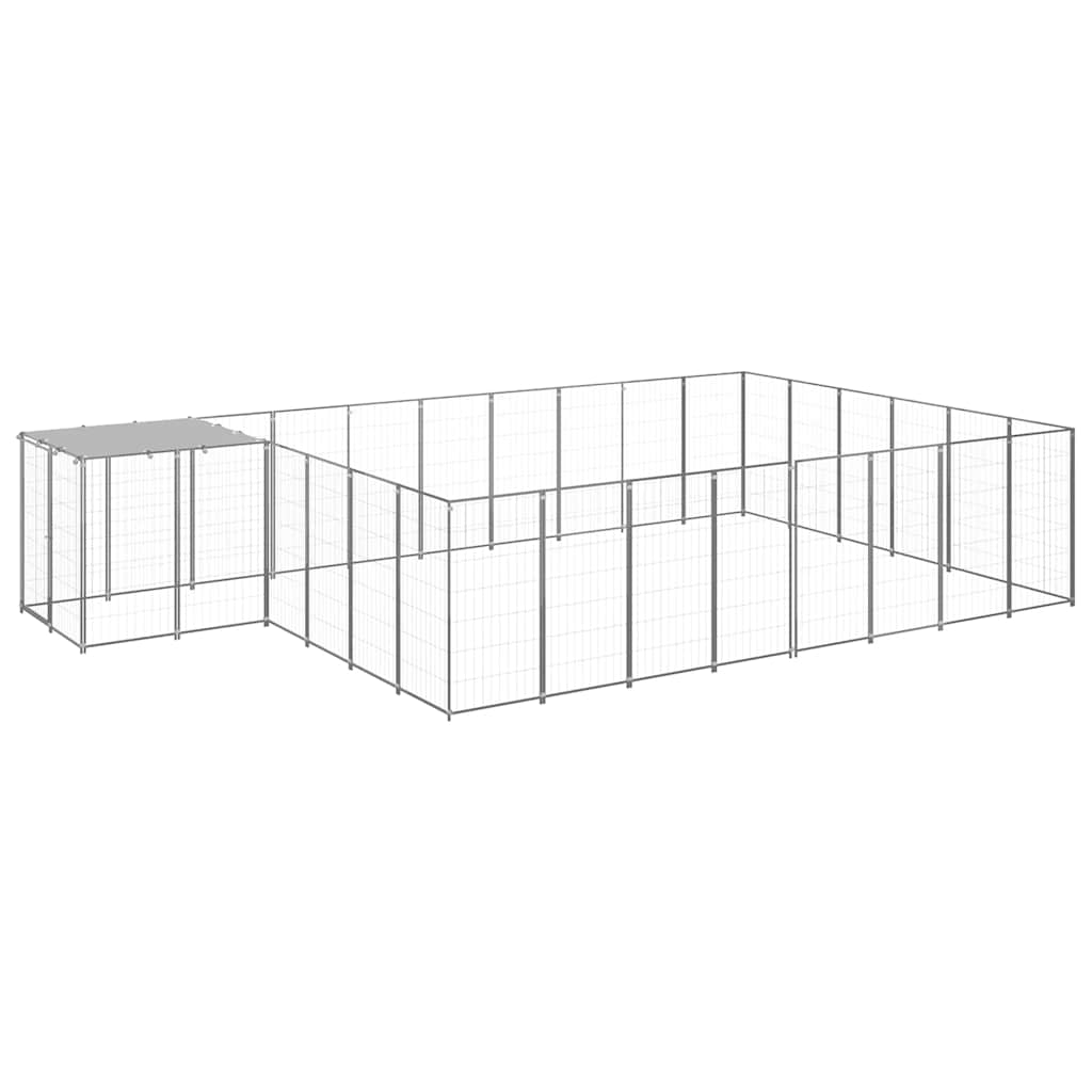 Dog Kennel Silver 15.73 m² Steel