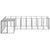 Dog Kennel Black 6.05 m² Steel