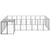 Dog Kennel Black 10.89 m² Steel
