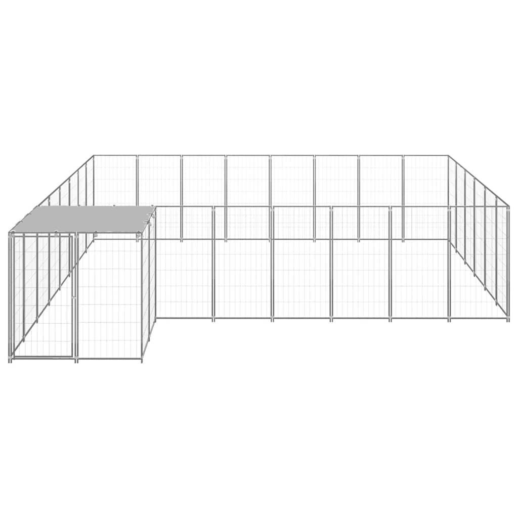 Dog Kennel Silver 15.73 m² Steel