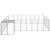 Dog Kennel Silver 15.73 m² Steel