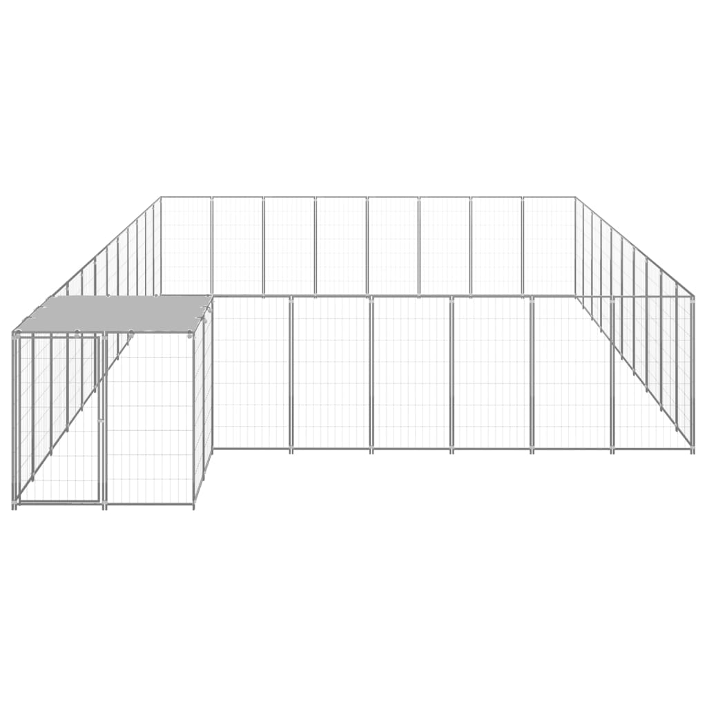 Dog Kennel Silver 25.41 m² Steel