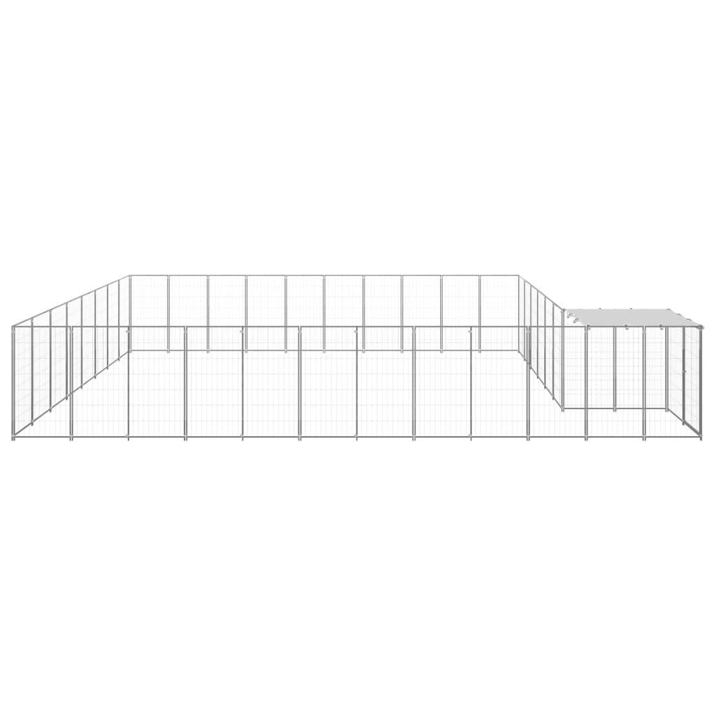 Dog Kennel Silver 25.41 m² Steel