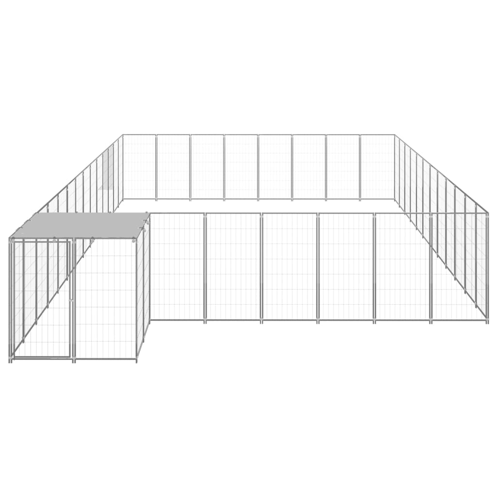 Dog Kennel Silver 30.25 m² Steel