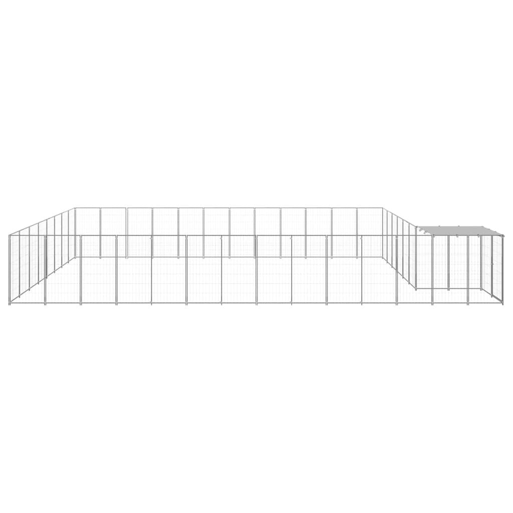 Dog Kennel Silver 30.25 m² Steel