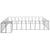 Dog Kennel Black 19.36 m² Steel