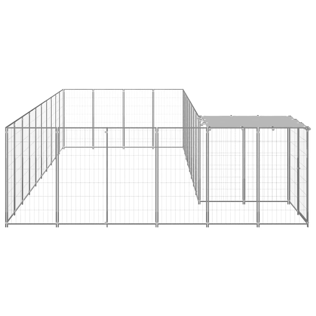 Dog Kennel Silver 13.31 m² Steel