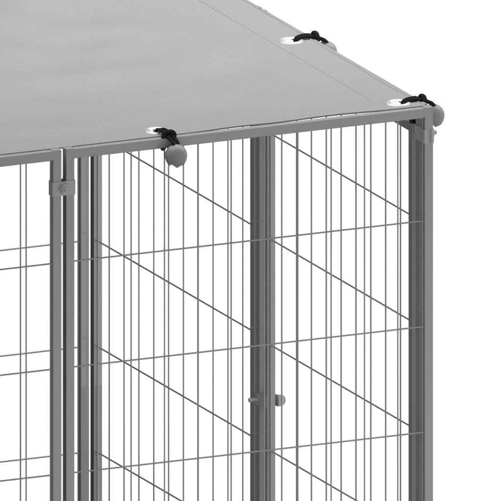 Dog Kennel Silver 13.31 m² Steel