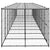 Outdoor Dog Kennel Steel with Roof 26.62 m²