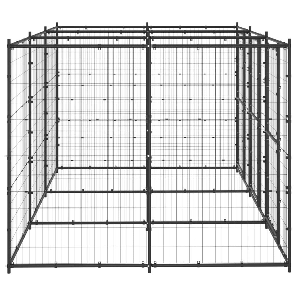 Outdoor Dog Kennel Steel 7.26 m²