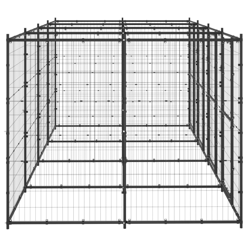 Outdoor Dog Kennel Steel 9.68 m²