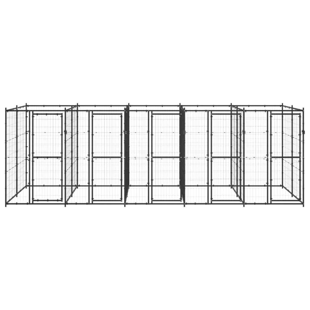 Outdoor Dog Kennel Steel 12.1 m²