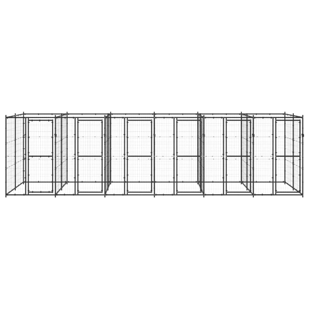Outdoor Dog Kennel Steel 14.52 m²