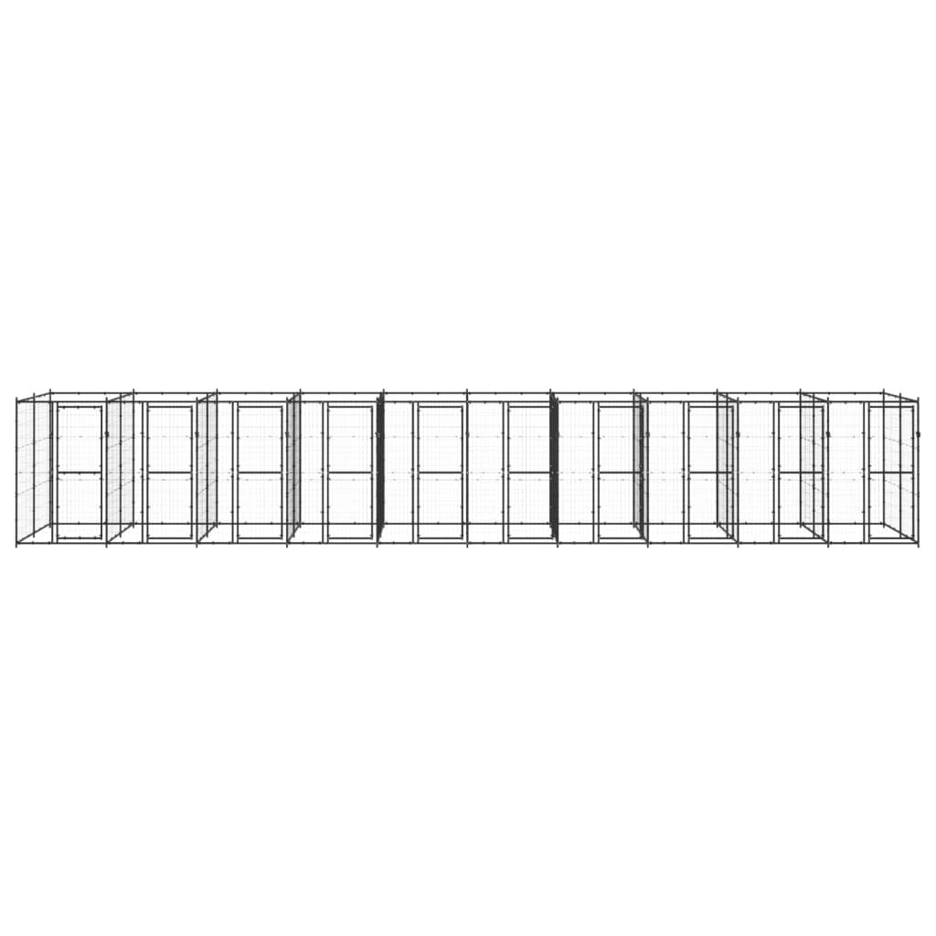Outdoor Dog Kennel Steel 24.2 m²