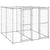 Outdoor Dog Kennel Galvanised Steel with Roof 4.84 m²