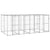 Outdoor Dog Kennel Galvanised Steel with Roof 9.68 m²