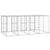 Outdoor Dog Kennel Galvanised Steel with Roof 9.68 m²