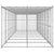 Outdoor Dog Kennel Galvanised Steel with Roof 19.36 m²