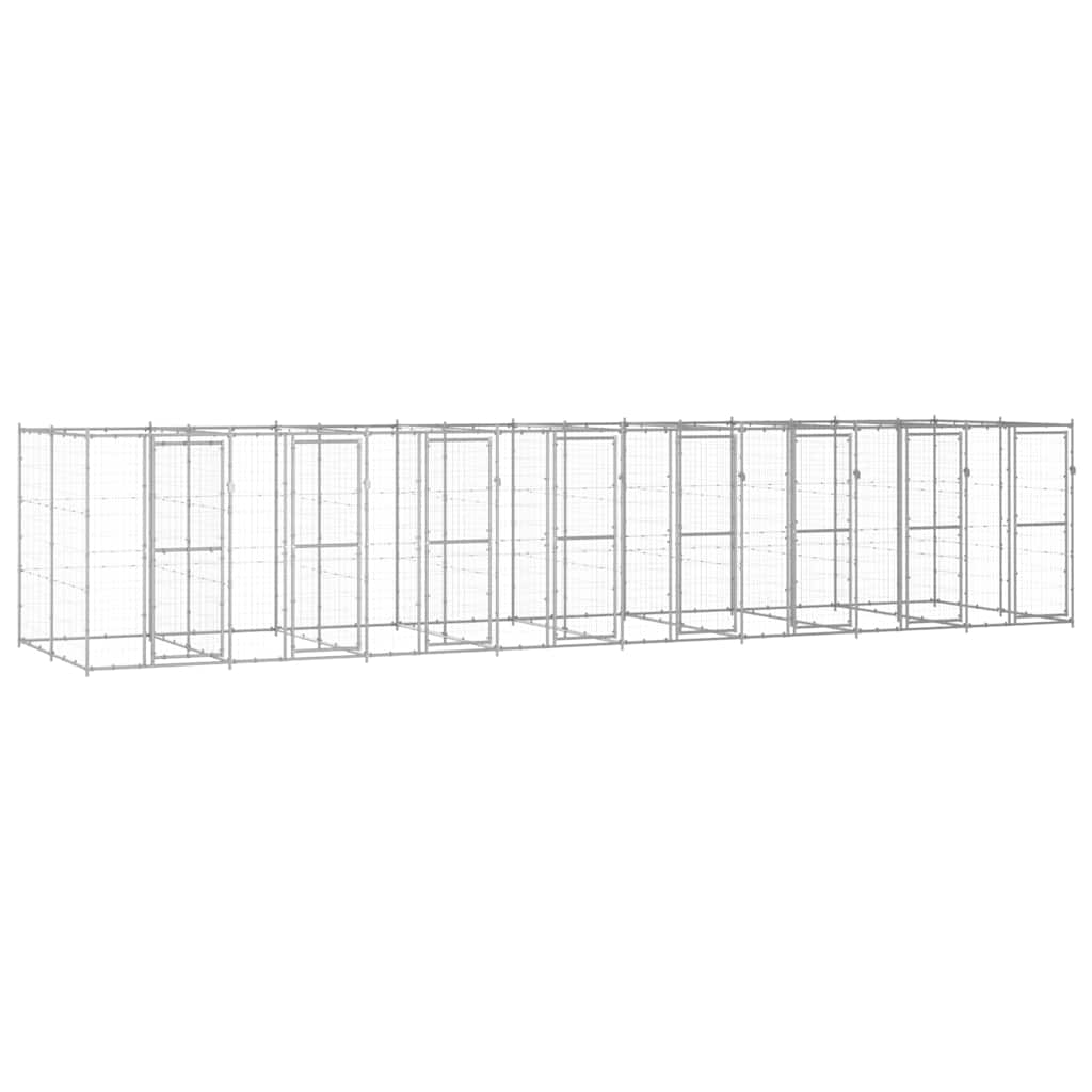 Outdoor Dog Kennel Galvanised Steel 19,36 m²