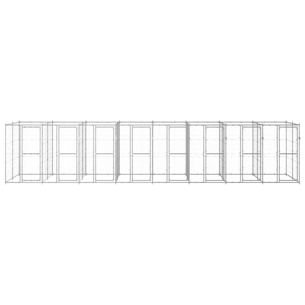 Outdoor Dog Kennel Galvanised Steel 19,36 m²